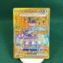 Terapagos ex 173/142 Stellar Crown Hyper Rare Gold Full Art Holo Pokemon TCG NM - Image 1