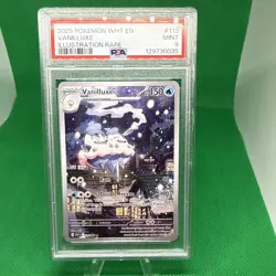 2025 POKEMON WHT EN-WHITE FLARE ILLUSTRATION RARE #113 VANILLUXE PSA 9 - Image 1