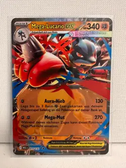 Pokemon Mega Lucario Ex 077/132 Mega Entwicklung Base Set Deutsch NM - Image 1