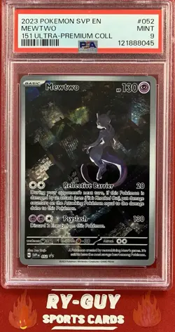 2023 POKEMON 151 ULTRA PREMIUM COLLECTION PROMO MEWTWO #052 PSA 9 - Image 1