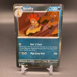 2025 Pokemon Scrafty SVP 188 Holo Rare Black Star Promo Journey Together Blister - Image 1