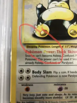 1999 POKEMON JUNGLE #27 SNORLAX UNLIMITED RARE HIGHLIGHTER ERROR NM-MT PSA 8 - Image 2
