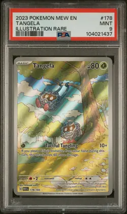 2023 POKEMON MEW EN-151 ILLUSTRATION RARE #178 TANGELA PSA 9 - Image 1