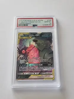 2019 POKEMON SUN & MOON UNIFIED MINDS #126 MEGA SABLEYE & TYRANITAR GX PSA 10 - Image 1