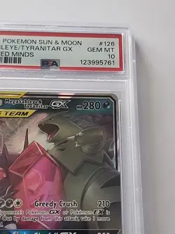2019 POKEMON SUN & MOON UNIFIED MINDS #126 MEGA SABLEYE & TYRANITAR GX PSA 10 - Image 3