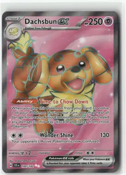 Dachsbun ex, Pokemon SV07: Stellar Crown Ultra Rare, 160/142 NM - Image 1