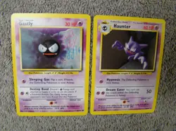 Pokemon Base Set 4th Print 1999-2000 Gastly Haunter NM - Image 1