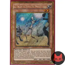 Yugioh Kozmo Strawman PGL3-EN028 Gold Secret Rare 1st Edition LP - Image 1