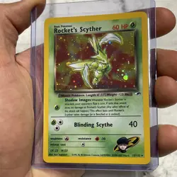 Pokemon WOTC Gym Heroes Unlimited Rocket's Scyther 13/132 Holo Rare LP/NM Card - Image 2