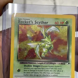 Pokemon WOTC Gym Heroes Unlimited Rocket's Scyther 13/132 Holo Rare LP/NM Card - Image 3