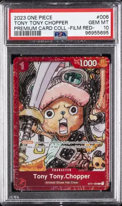 2023 ONE PIECE PREM CARD COLL -ONE PIECE FILM RED- #006 TONY TONY CHOPPER PSA 10 - Image 1