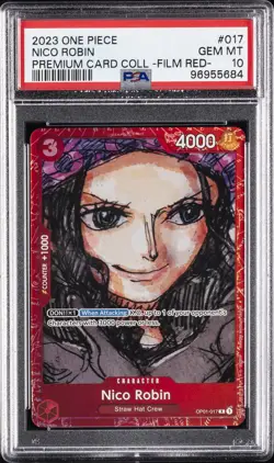 2023 ONE PIECE PREMIUM CARD COLL -ONE PIECE FILM RED- #017 NICO ROBIN PSA 10 - Image 1
