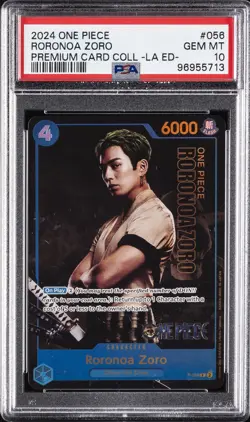 2024 ONE PIECE PREMIUM CARD COLL -LIVE ACTION ED- #056 RORONOA ZORO PSA 10 - Image 1