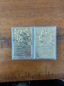 Pokemon 23k Gold Plated Charizard and Clafairy Burger King Collectible Cards - Image 2