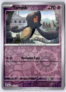Yamask 062/142 Stellar Crown Common Reverse Holo Pokemon Card LP - Image 1