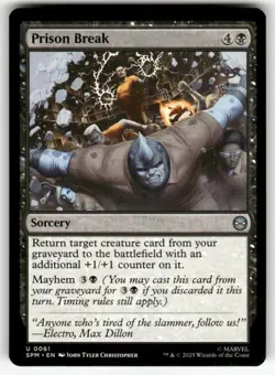 PRISON BREAK #61 (UNCOMMON) MTG MARVEL'S SPIDER-MAN - Image 1