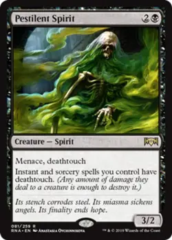 MTG Pestilent Spirit - Foil, Ravnica Allegiance, Lightly Played, English - Image 1
