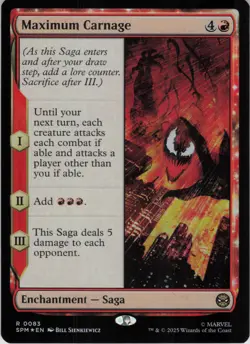 Maximum Carnage R Marvel's Spider-Man 83 NM Foil MTG - Image 1