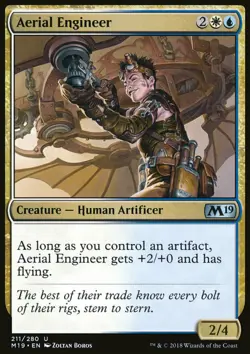 Magic the Gathering MTG Aerial Engineer (211) Core Set 2019 NM - Image 1