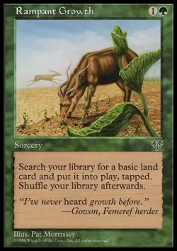 Magic the Gathering MTG Rampant Growth (235) Mirage LP - Image 1