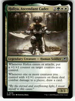 HALIYA, ASCENDANT CADET U MAGIC THE GATHERING MTG EDGE OF ETERNITIES 218 NM - Image 1