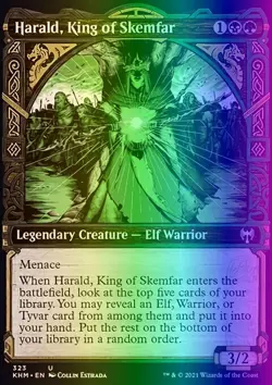 Magic the Gathering MTG Harald, King of Skemfar (323) Kaldheim LP FOIL - Image 1