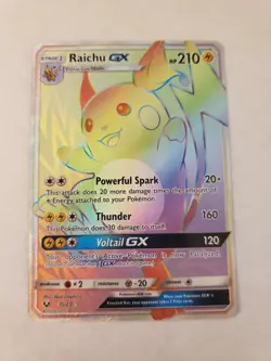 Pokemon TCG Raichu GX Shining Legends 75/73 Holo Secret Rare LP - Image 1