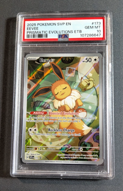 Pokemon Eevee #173 Prismatic Evolutions ETB Black Star Promo tcg english PSA 10 - Image 1