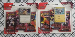 Pokemon Destined Rivals SV10 3-Pack Blister Set of 2 Brand New 6 packs total - Image 1
