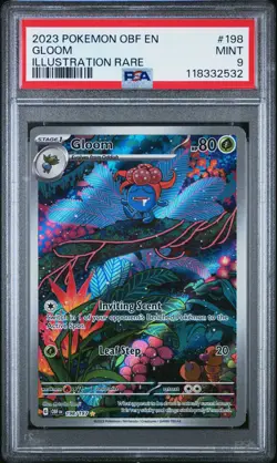 2023 POKEMON OBF EN-OBSIDIAN FLAMES ILLUSTRATION RARE #198 GLOOM PSA 9 - Image 1