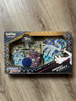 Pokemon TCG Crown Zenith Lugia v & Unown v Special Collection Box Sealed - Image 1