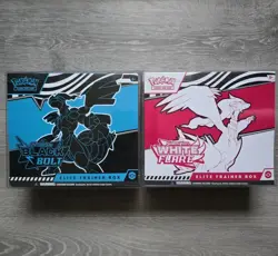 Pokemon Black Bolt and White Flare Elite Trainer Box ETB Set of 2 NEW AND SEALED - Image 1