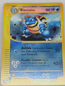 Blastoise 036/165 Expedition Base Set Reverse Holo Rare Pokemon TCG Nintendo LP - Image 3