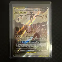 Pokemon TCG Espeon & Deoxys GX SM240 Black Star Promo Full Art NM Condition - Image 1