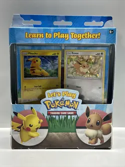Let's Play Pokemon Pikachu and Eevee Collectible Box W/ 2 Decks New Sealed 820650807824 - Image 1