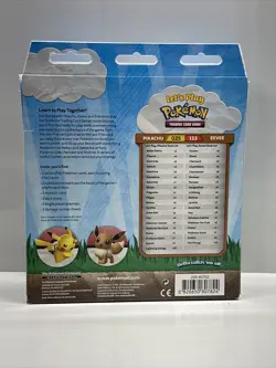 Let's Play Pokemon Pikachu and Eevee Collectible Box W/ 2 Decks New Sealed 820650807824 - Image 2