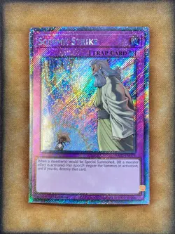 Yugioh Solemn Strike RA02-EN079 Platinum Secret Rare 1st Ed MISPRINT ERROR NM - Image 1