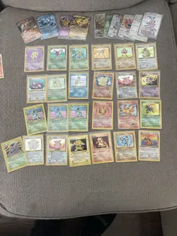 Pokemon Lot Of 39 Cards Mostly Holo Base Set, Jungle, Fossil. Some Full Arts - Image 1