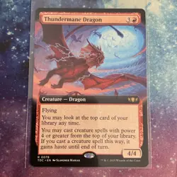 Thundermane Dragon (REGULAR) x1 - MTG Tarkir: Dragonstorm Commander TDC #78 - Image 1