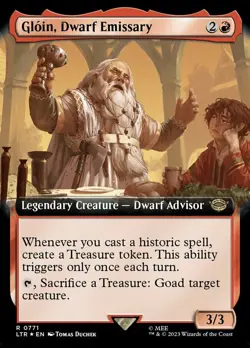 1 x Gloin, Dwarf Emissary - Surge Foil - Extended Art - The Lord of the Rings: T - Image 1