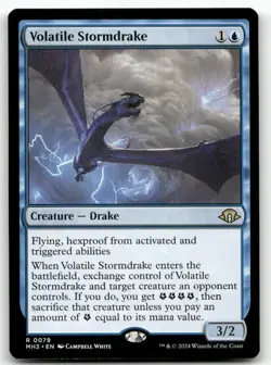 Volatile Stormdrake #79 MTG Modern Horizons 3 NM X1 - Image 1