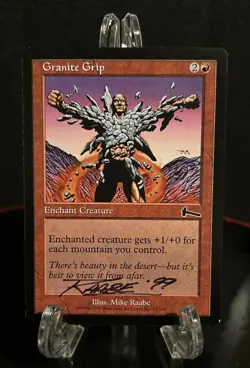MTG Granite Grip Urza's Legacy Signed Mike Raabe Artist Proof LP AP - Image 1