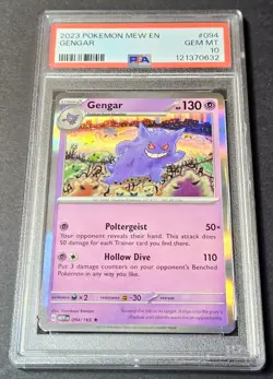 2023 Pokemon Mew EN-151 #094 Gengar PSA 10 - Image 1