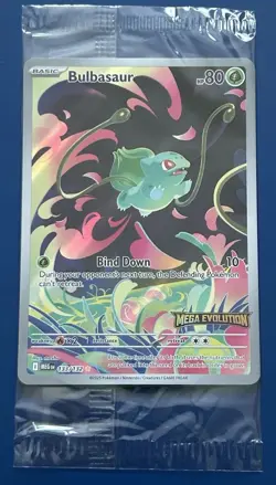 Pokemon TCG Bulbasaur 133/132 Illustration Rare Mega Evolutions Stamped Promo NM - Image 1