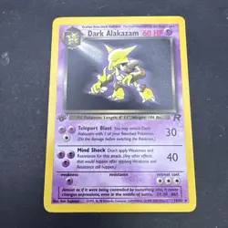 Pokemon Card - Dark Alakazam Team Rocket 1st Edition 18/82 Rare non holo - Image 1