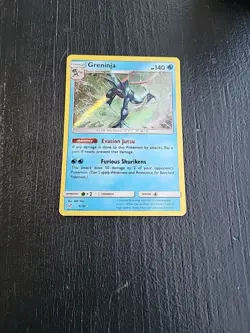 Pokemon TCG Greninja Holo Rare 9/18 Detective Pikachu MP - Image 1
