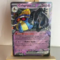 Cofagrigus EX 76/182 Paradox Rift Holo Double Rare Pokemon Light Play+ - Image 1