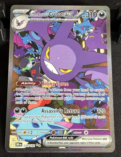 Pokemon Team Rockets Crobat ex 234/182 Special Illustration Rare Destined Rivals - Image 1