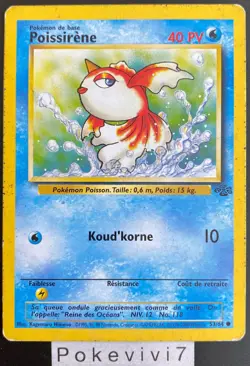 Carte Pokemon POISSIRENE 53/64 Commune JUNGLE Wizards FR OCCASION - Image 1