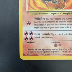 Pokemon Vintage Holo Rare Moltres 12/62 Fossil WotC 1999 - Image 5
